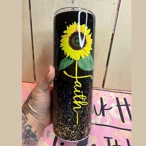 20-Ounce Sunflower Faith Stainless Steel Hot and Cold Tumbler